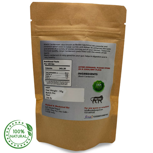 Rooted Peepul Black Cardamom | Badee Elaichi